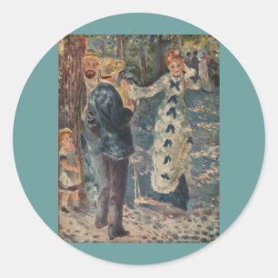 Adesivo Redondo O balanço de Pierre-Auguste Renoir (1876)