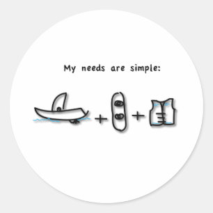 Adesivo Redondo O barco é tudo que eu preciso