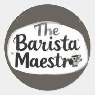 Adesivo Redondo O Barista Maestro