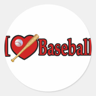 Adesivo Redondo O basebol ostenta presentes do amante