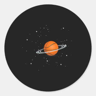 Adesivo Redondo O basquete adora o espaço para jogadores de basque