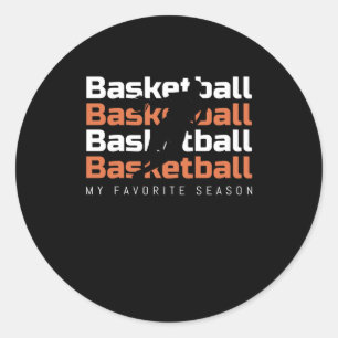 Adesivo Redondo O Basquete É Meu Basquete Favorito