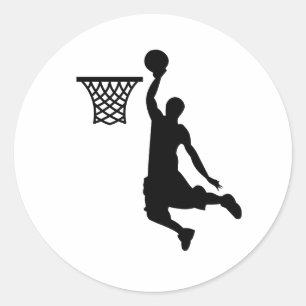 Adesivo Redondo O basquetebol é grandes esportes