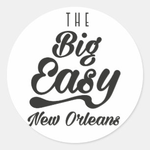 Adesivo Redondo O Big Easy New Orleans