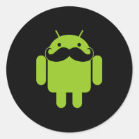 O bigode do ícone robô androide em preto