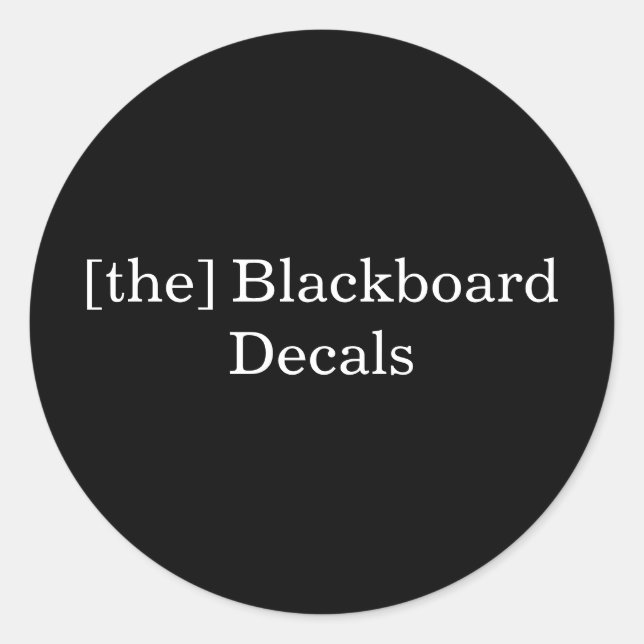Adesivo Redondo [o] Blackboard Decals Sticker (Frente)