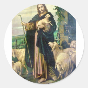 Adesivo Redondo O BOM SHEPHERD 2 c. 1900