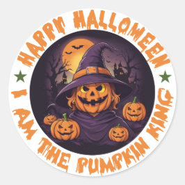 Adesivo Redondo O Boo Crew Orange Halloween