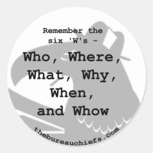 Adesivo Redondo O botão de seis W