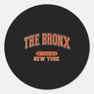 Adesivo Redondo O Bronx Nova York Colonizado 16&#; Srts Arqueados