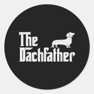 Adesivo Redondo O Cachorrinho Engraçado Dachshund Difs Para Homens