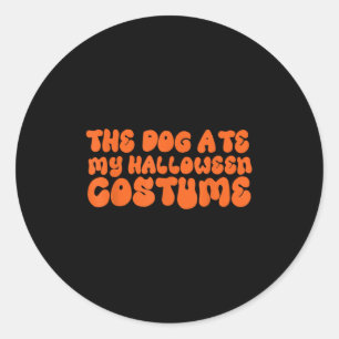 Adesivo Redondo O Cachorro Comeu A Minha Figurinha De Halloween