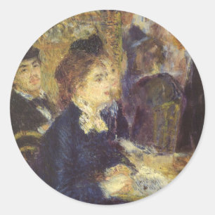 Adesivo Redondo O café de Pierre Renoir, Impressionismo Vintage