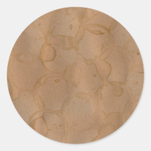 Adesivo Redondo o café mancha o fundo