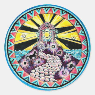 Adesivo Redondo O Caminho do Mandala Sticker