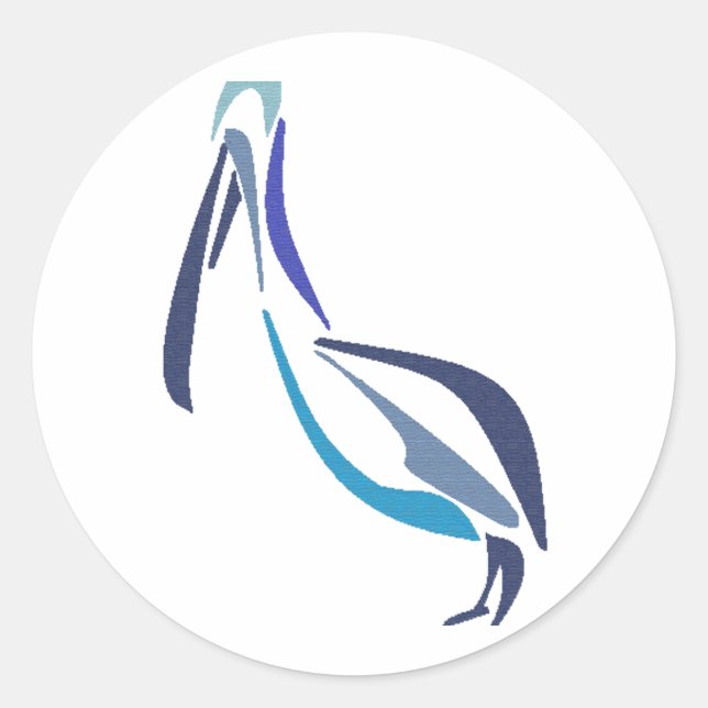 Adesivo Redondo O caminho pelicano (Frente)