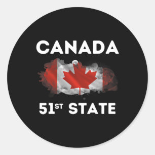 Adesivo Redondo O Canada 51ruas State Funny Trump Canada Meme Shir