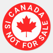 O Canadá não está à venda de texto personalizado d