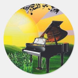 ADESIVO REDONDO O CANÁRIO DO SOL!