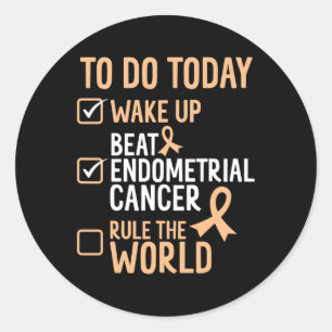 Adesivo Redondo O Cancer Endometrial do Bebê Divertido O Mundo - S