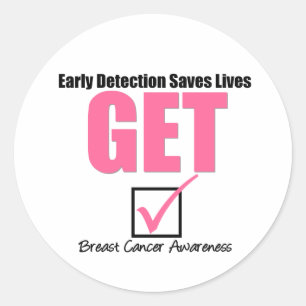 Adesivo Redondo O cancro da mama obtem v4 verificado