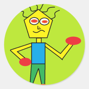 Adesivo Redondo o cara excitado