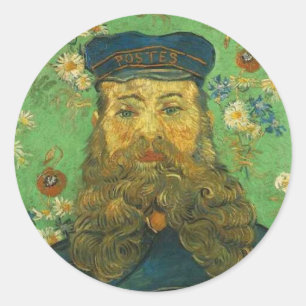 Adesivo Redondo O carteiro de Van Gogh