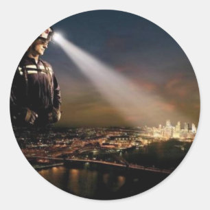 ADESIVO REDONDO O CARVÃO MANTÉM AS LUZES LIGADAS