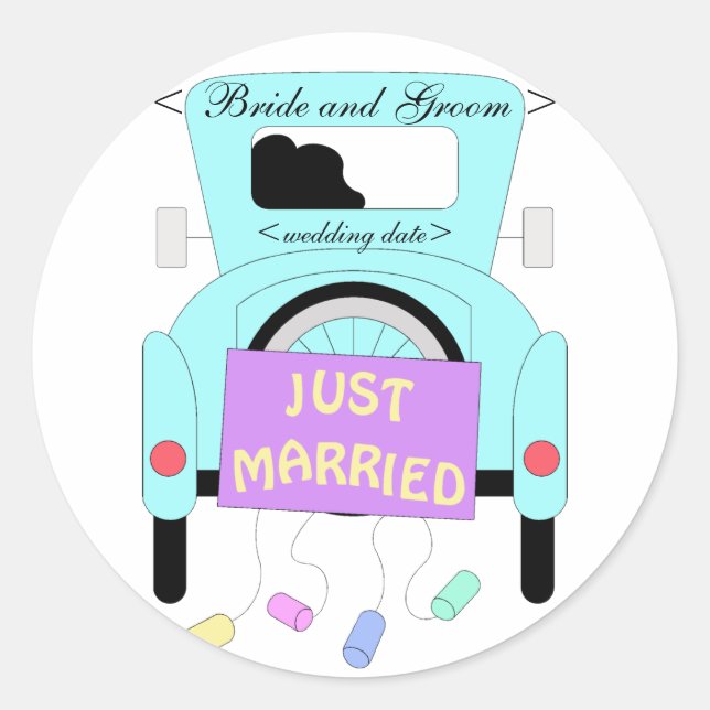 Adesivo Redondo O Casal Feliz (Frente)