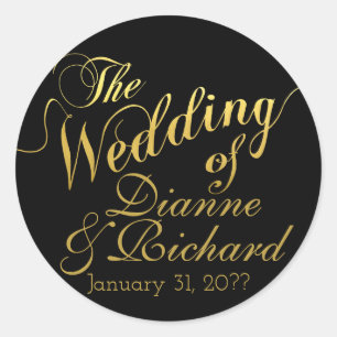 Adesivo Redondo o casamento de... nossos nomes