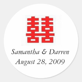 Adesivo Redondo O Casamento Favorece Dupla Felicidade