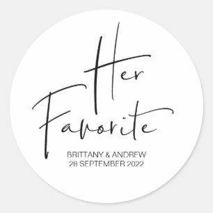 Adesivo Redondo O Casamento Favorita A Caixa De Tratamento Favorit