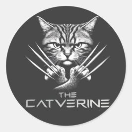 Adesivo Redondo O Catverine Halloween Themed