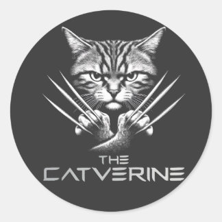 Adesivo Redondo O Catverine Halloween Themed