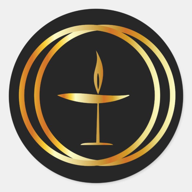 Adesivo Redondo O Chalice Flaming (Frente)