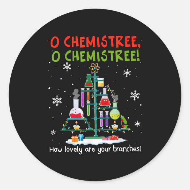 Adesivo Redondo O Chemistree How Lovely Are Your Branches Teacher  (Frente)