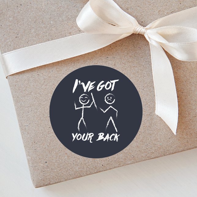 Adesivo Redondo O Chiropractor Recebeu O Ajustador Da Coluna Trase (Got Your Back Chiropractor Classic Round Sticker)