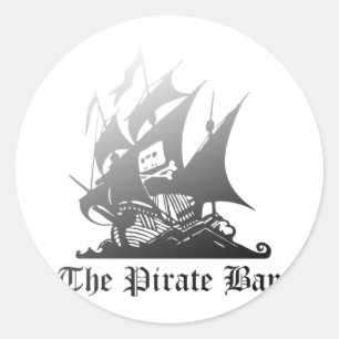 Adesivo Redondo O cinza da baía do pirata ao preto