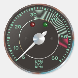 Adesivo Redondo O clássico 356 rev contra, carro de esportes