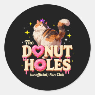 Adesivo Redondo O Clube de Fãs Não Oficial de Buracos de Donut Pia