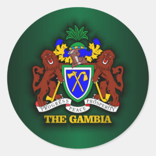 Adesivo Redondo O COA de Gambia