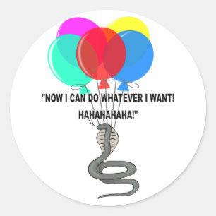 Adesivo Redondo O Cobra Voador