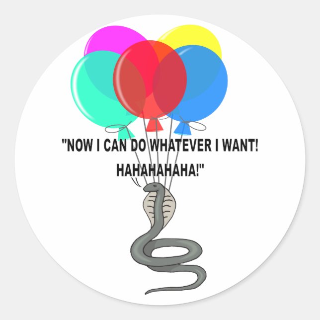 Adesivo Redondo O Cobra Voador (Frente)