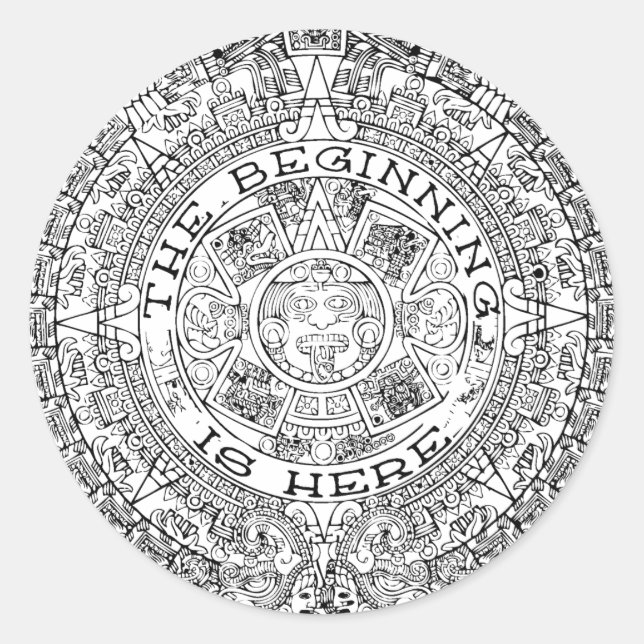 Adesivo Redondo O começo (Frente)