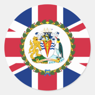 Adesivo Redondo O comissário Britânico Antárctico Territor