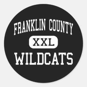 Adesivo Redondo O Condado de Franklin - Wildcats - alto -