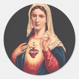 Adesivo Redondo O Coração Imaculado de Maria