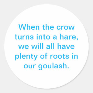 Adesivo Redondo O corvo se transforma em uma lebre Hankamer Artjun