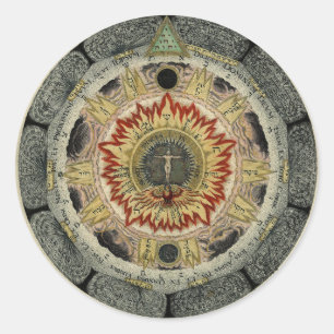 Adesivo Redondo O cósmico aumentou