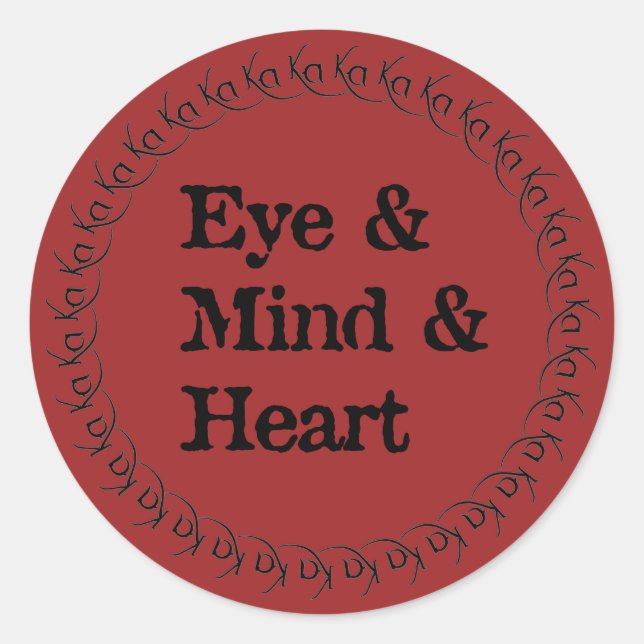 Adesivo Redondo O credo & a roda do Gunslinger do Ka (Frente)